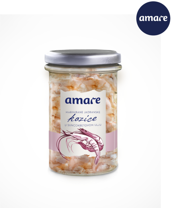 Marinirane jadranske kozice u suncokretovom ulju 310g